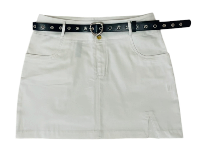 Mini Skirt with Adjustable　Belt.