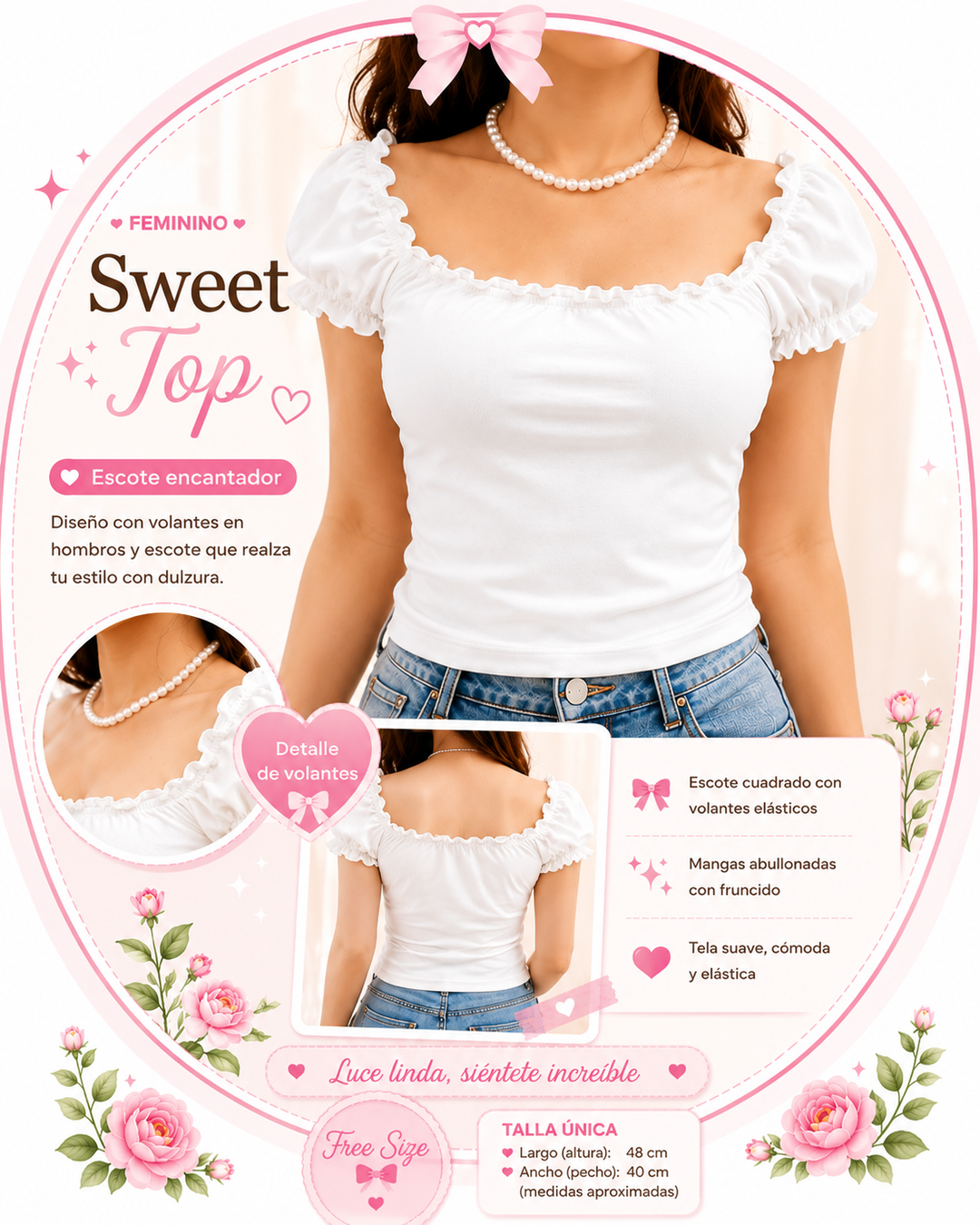 KireiShine Angel Puff Top（100％コットン）
