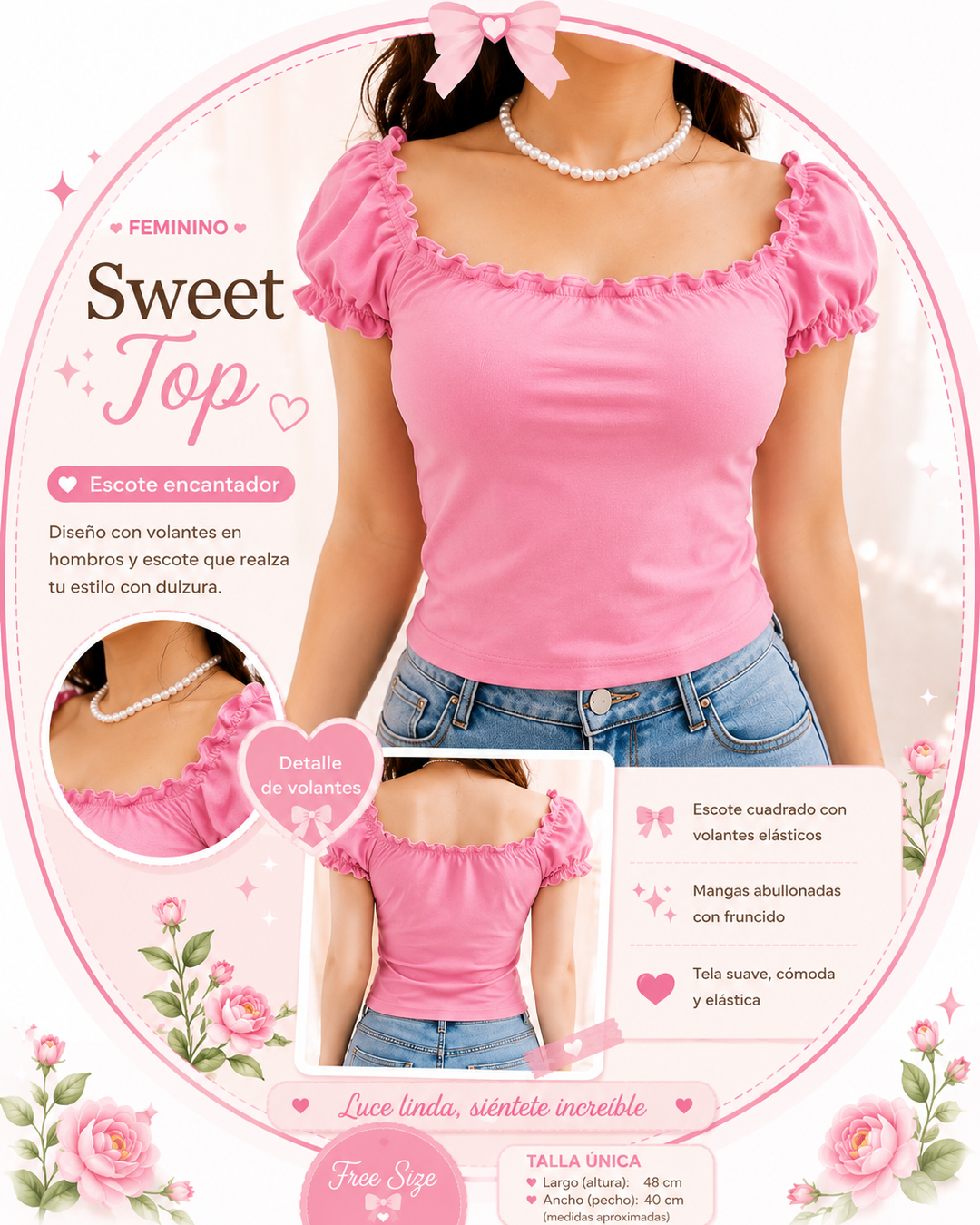 KireiShine Angel Puff Top（100％コットン）
