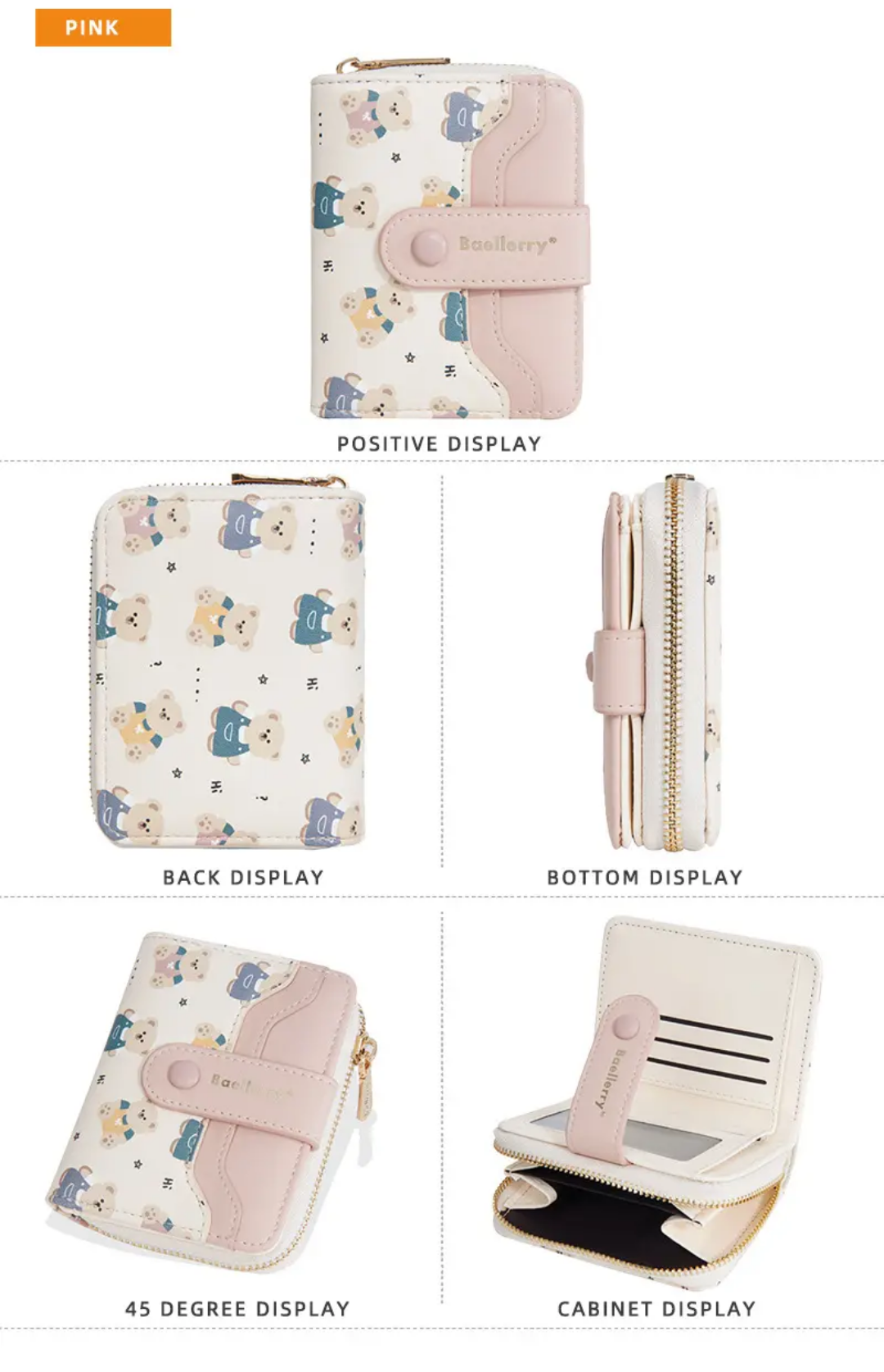 kawaii bear wallet